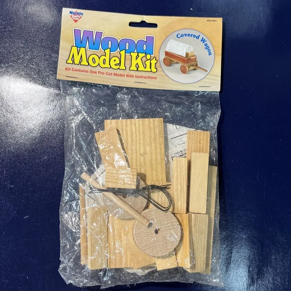 VTG New Nicole Wood Model Kits Covered Wagon WOD 9861‎ 2004